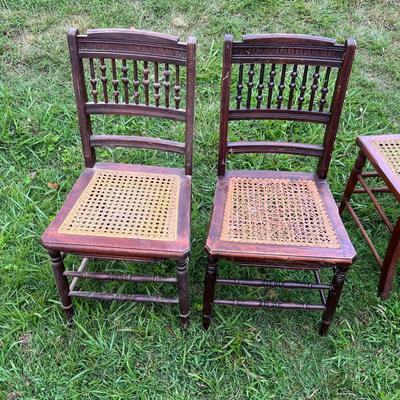 Cane Seat Wood Chairs (OB1-RG)