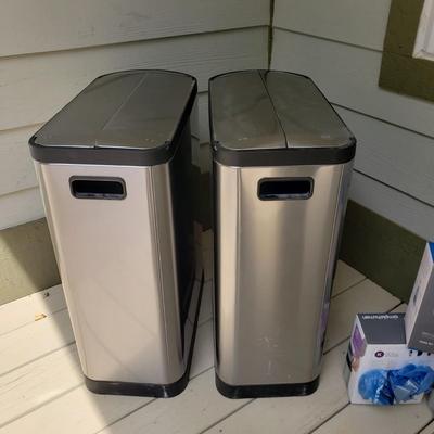 Two Simplehuman Garbage and Recycling Bins (G-KD)