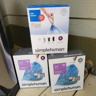 Two Simplehuman Garbage and Recycling Bins (G-KD)