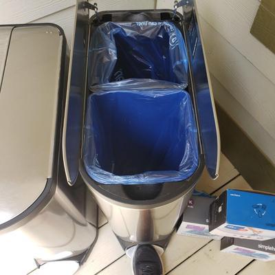 Two Simplehuman Garbage and Recycling Bins (G-KD)