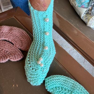 Crocheted slippers