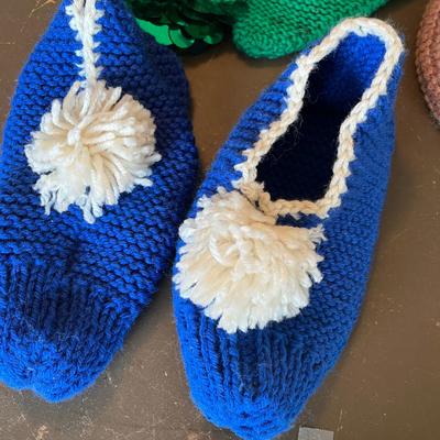 Crocheted slippers