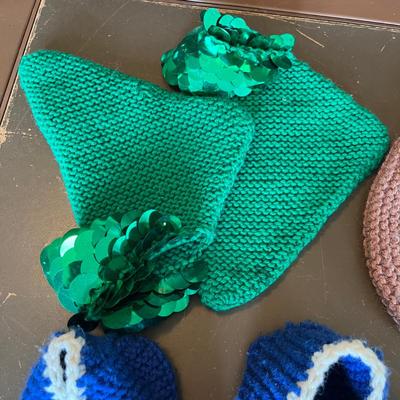 Crocheted slippers