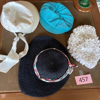 4 vintage hats