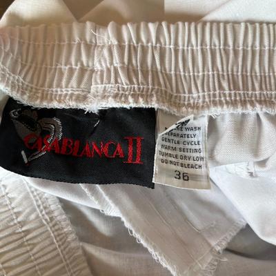 Ladies Slacks Pink & White.