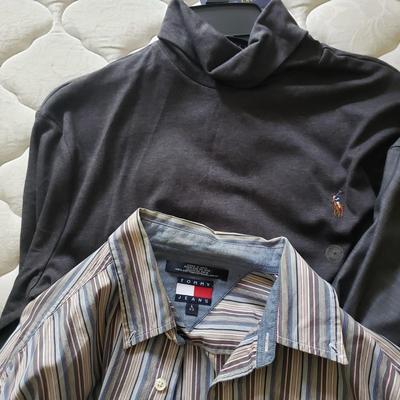North Face, Tommy Hilfiger & More Menâ€™s M-L Shirts, Sweaters Plus Pants (B3-KD)