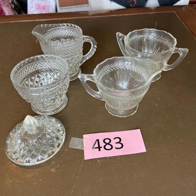 Crystal Creamer & sugar sets
