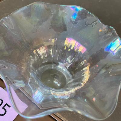 Stretch Glass MOP finish vase