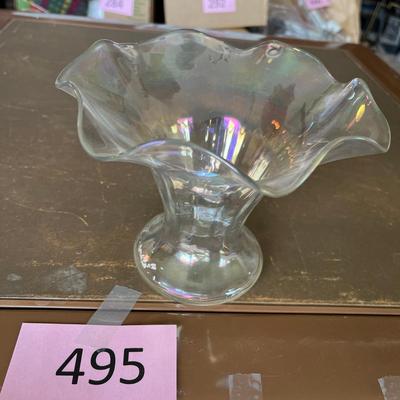 Stretch Glass MOP finish vase