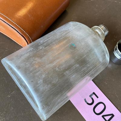Leather pouch flask