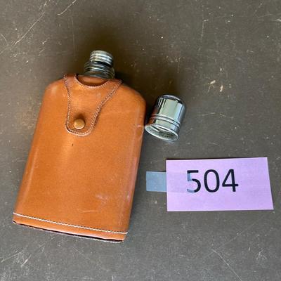 Leather pouch flask