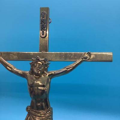 Brass Cross with Jesus INRI, Gallo NYC