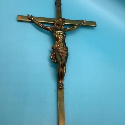 Brass Cross with Jesus INRI, Gallo NYC