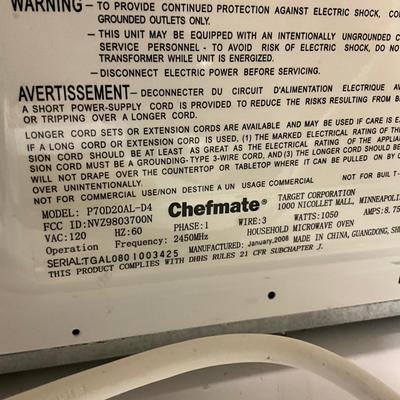 003 Chef Mate Microwave