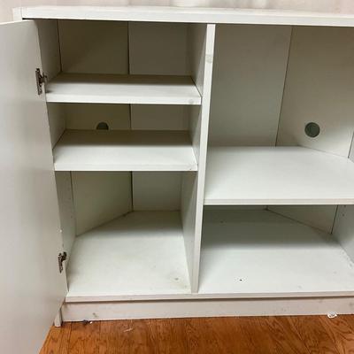 004 White Corner Storage Cabinet