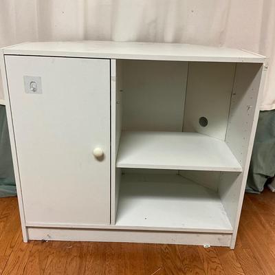 004 White Corner Storage Cabinet