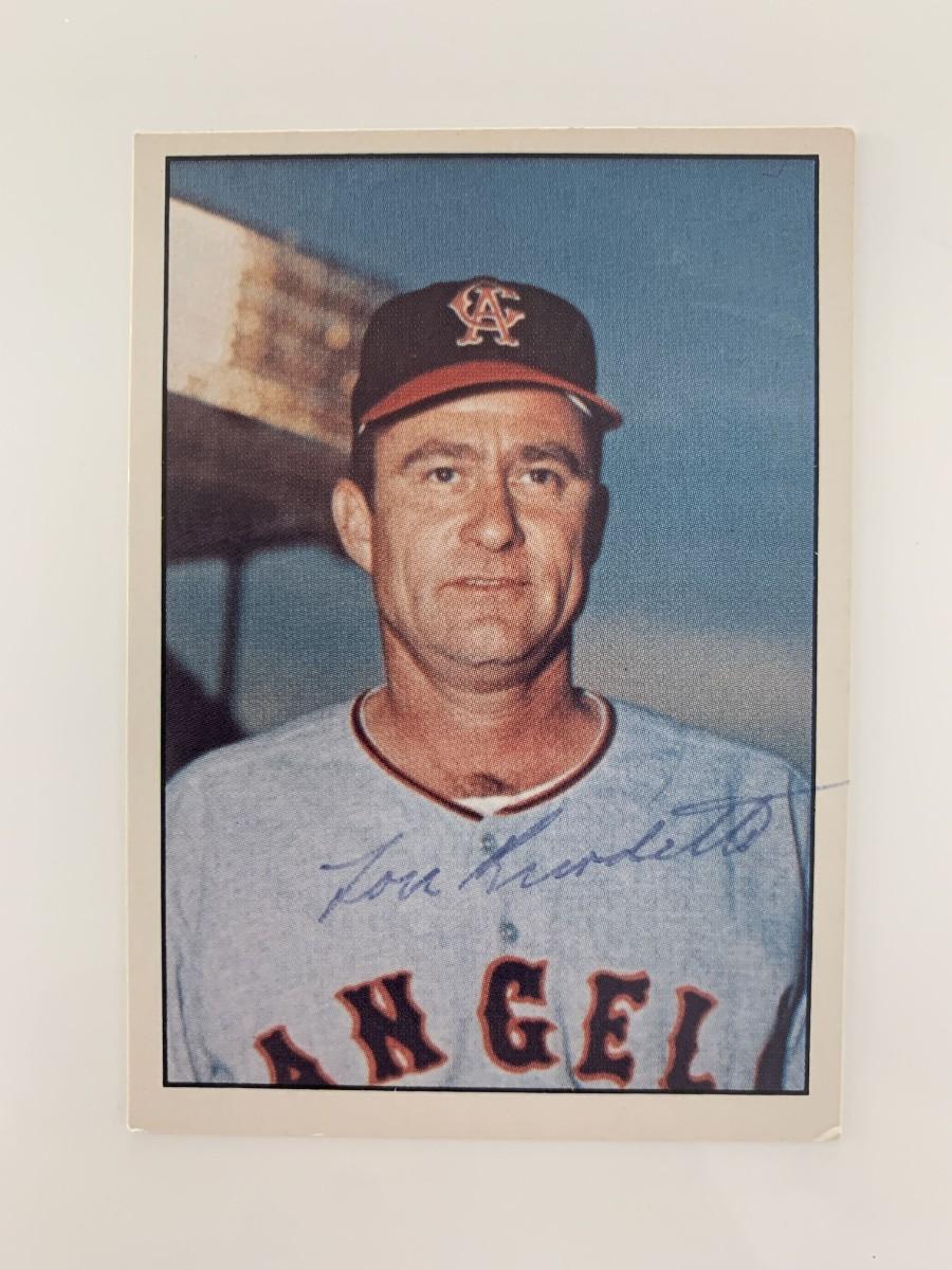 Lew Burdette signed baseball card