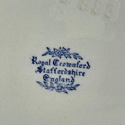 Royal Staffordshire England "Blue Calico" Cheese Dish with Cover