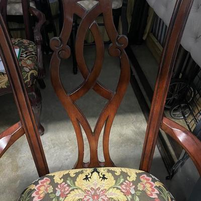 Stunning Solid Wood Antique Dining Table with Eight Chairs