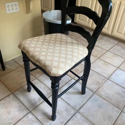 Four Vintage Wood Barstools