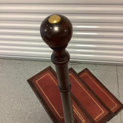 Late 19th Century English or American Library Steps, solid mahogany, the tread of the steps are leather, 19.5"W  21.5"deep,...