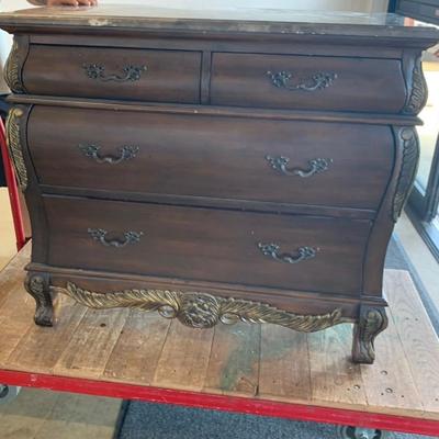 Two Gorgeous Antique Marble Top Mahogany Dressers