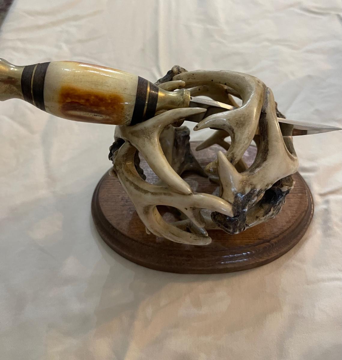 Unique Hand Carved Knife Gift Set