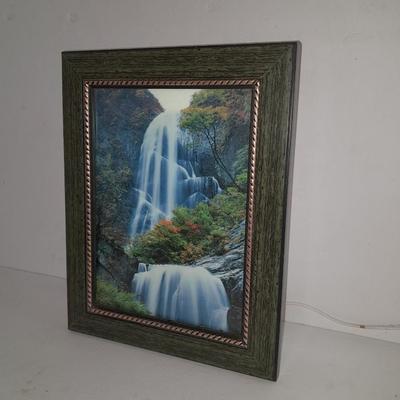 Vintage Motion Image Lamp Moving Waterfall Picture Light with Waterfall and birds Sound