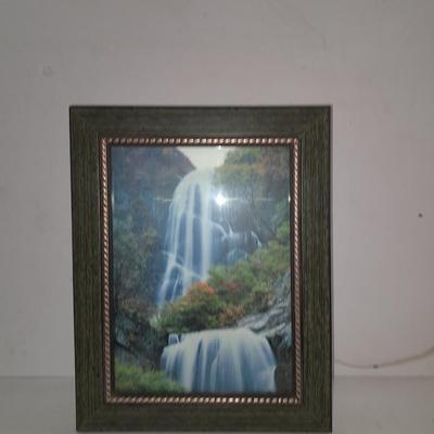Vintage Motion Image Lamp Moving Waterfall Picture Light with Waterfall and birds Sound