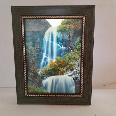 Vintage Motion Image Lamp Moving Waterfall Picture Light with Waterfall and birds Sound