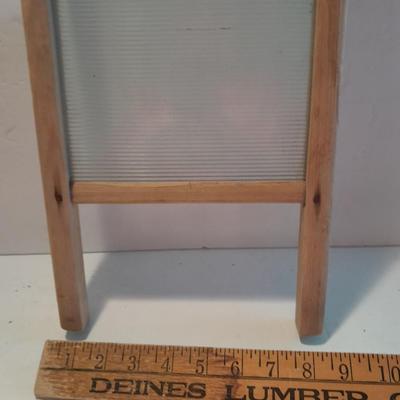 Antique Glass Lingerie Washboard, and Sears Kenmore Laundry Guide booklet