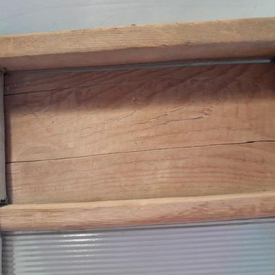 Antique Glass Lingerie Washboard, and Sears Kenmore Laundry Guide booklet