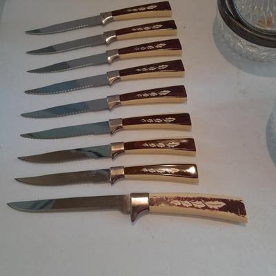 Set of 9 Regent Sheffield England Knives Nice vintage Knife set!