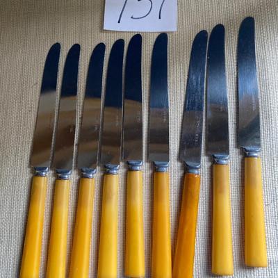 9 Bakelite Stainless Knives