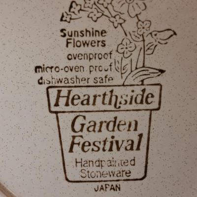 (4) Haindpainted Stoneware Plates