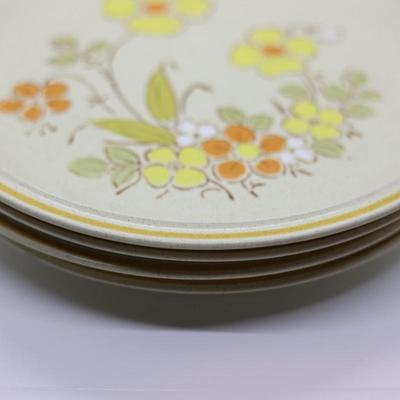 (4) Haindpainted Stoneware Plates