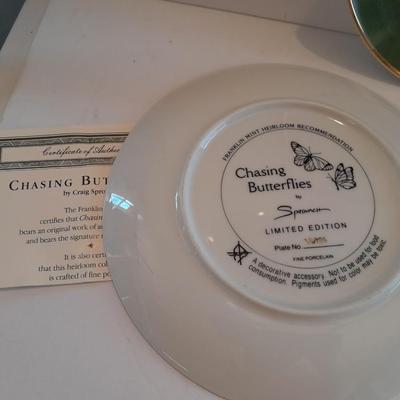 Six Franklin Mint Heirloom Numbered Limited Edition Persian cat plates with COA's