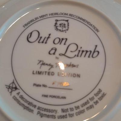 Six Franklin Mint Heirloom Numbered Limited Edition Persian cat plates with COA's