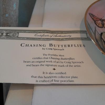 Six Franklin Mint Heirloom Numbered Limited Edition Persian cat plates with COA's