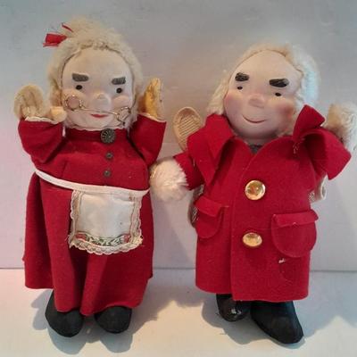 Vintage Uncle Mistletoe & Aunt Holly Set Christmas Marshall Fields Dolls