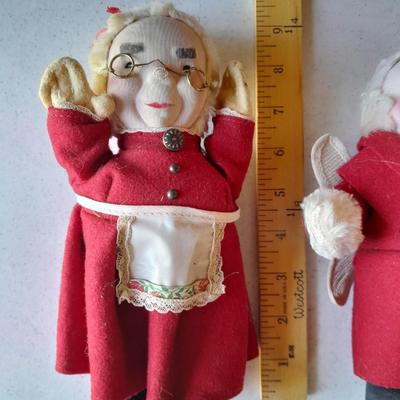 Vintage Uncle Mistletoe & Aunt Holly Set Christmas Marshall Fields Dolls