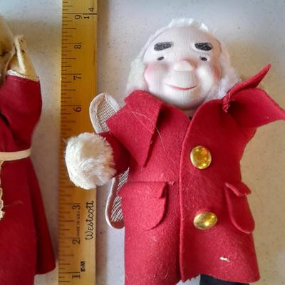 Vintage Uncle Mistletoe & Aunt Holly Set Christmas Marshall Fields Dolls