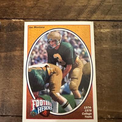 1991 Upper Deck Football Heroes Joe Montana