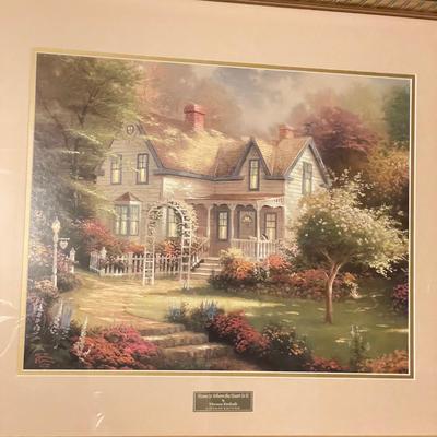 Framed Thomas Kinkade â€œHome is Where the Heart Isâ€ (M-SS)