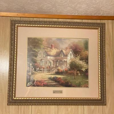 Framed Thomas Kinkade â€œHome is Where the Heart Isâ€ (M-SS)