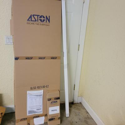 NIB Aston Tempered Glass Shower Door and Hardware (G-DW)