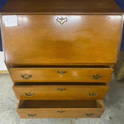 Nice Vintage Maple Secretary Desk
