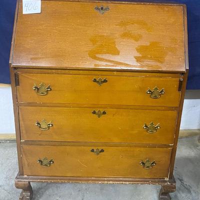 Nice Vintage Maple Secretary Desk