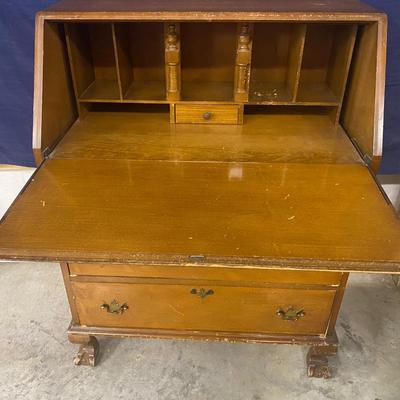 Nice Vintage Maple Secretary Desk