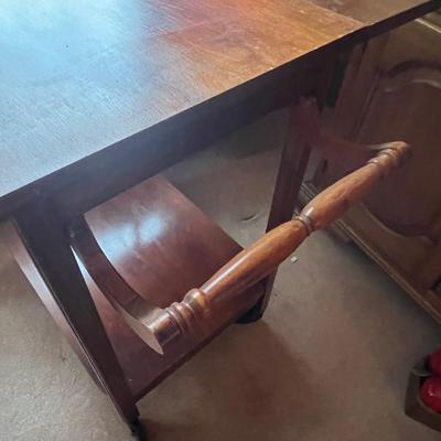 Wooden Rolling/Drop Leaf Tea Cart  (DR-RG)